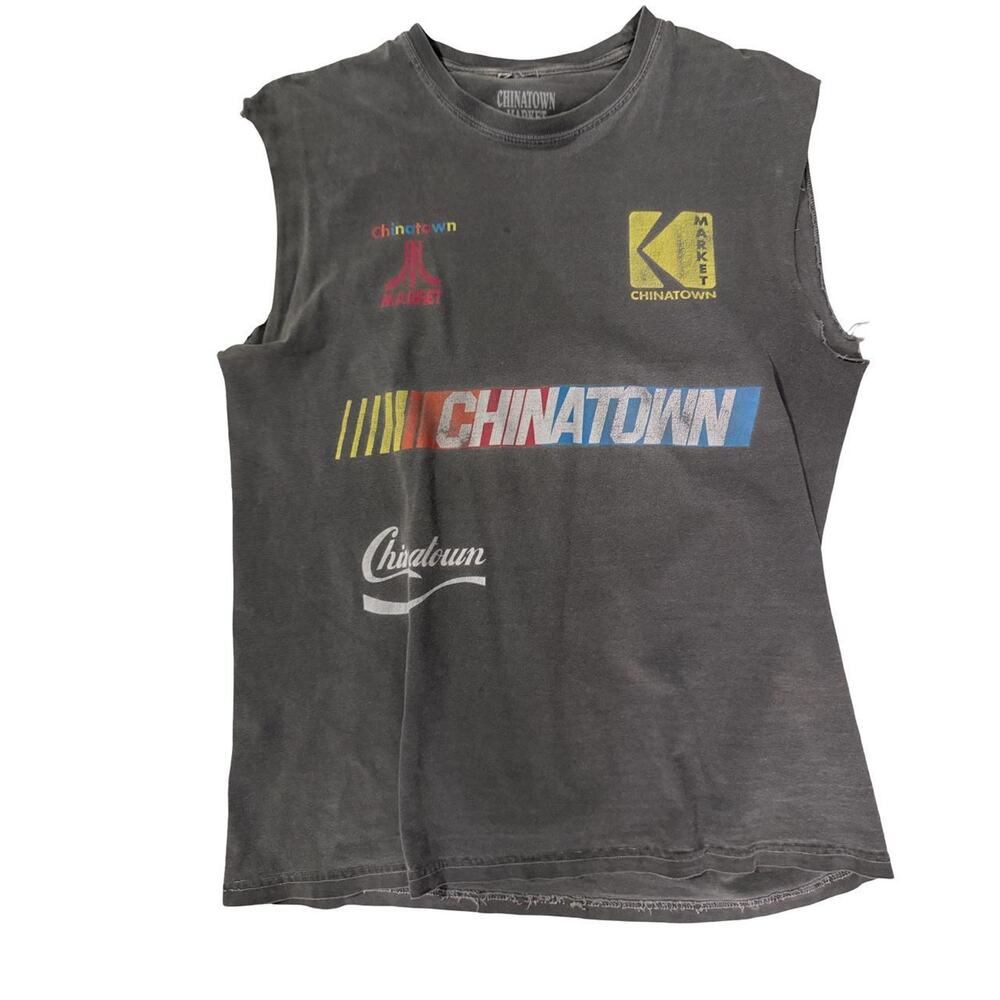 Chinatown market muscle shirt gray medium
